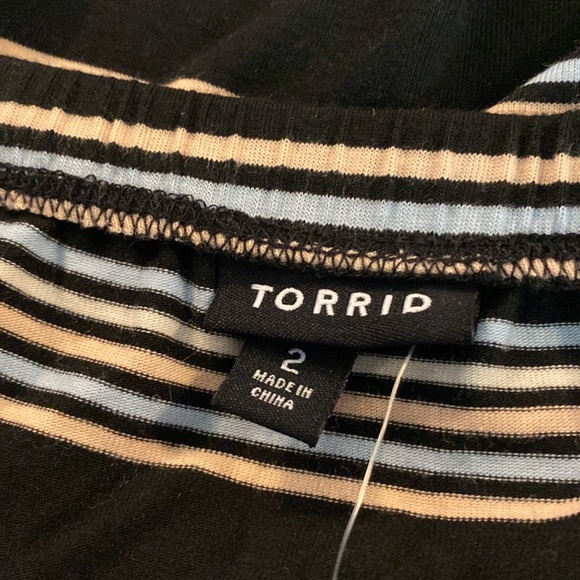 NWT Torrid Womens Size 2 (18/20) Removable Straps Multi Colored Stripe Dress - Picture 8 of 12